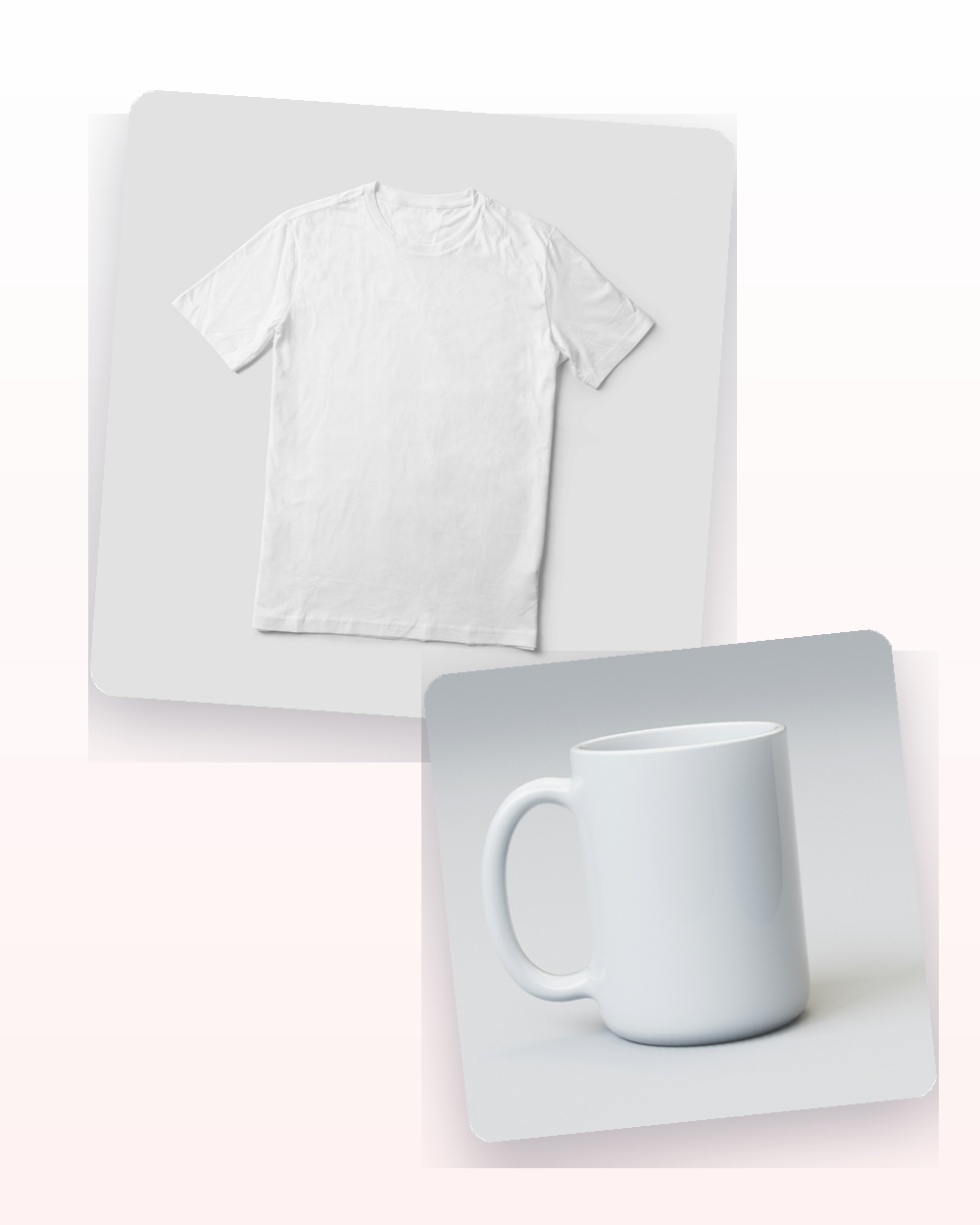 Corporate gift mockups — branded t-shirt and mug