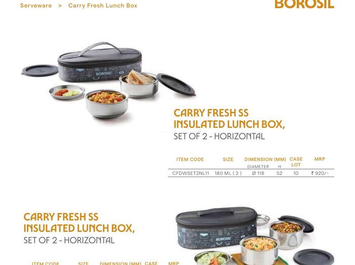 Carry Fresh SS Insulated Lunch Box (Set of 3)