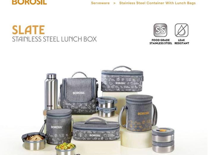 Slate SS Lunch Box (Set of 3)