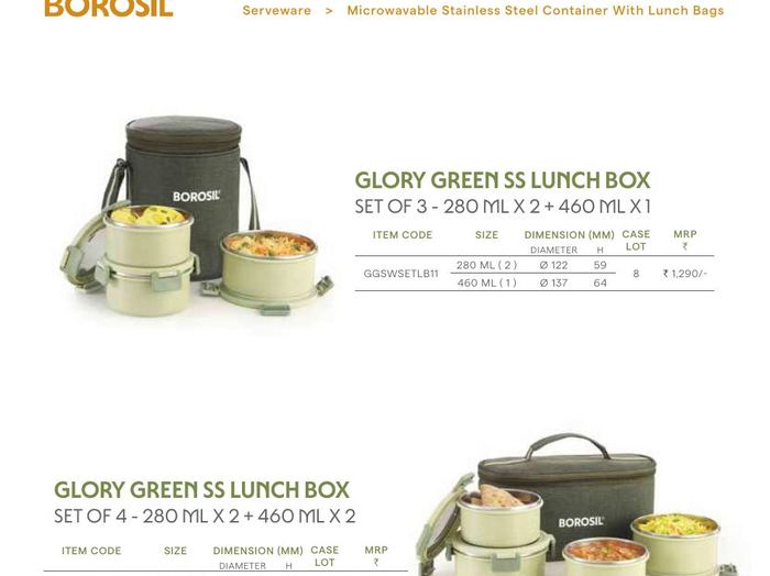 Glory Lavender SS Lunch Box (Set of 4)