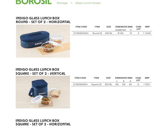 Indigo Glass Lunch Box Daisy