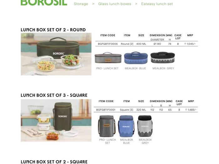 Eateasy Lunch Box Set of 2 - Square