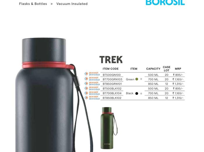 Trek Vacuum Bottle (Green/Black)